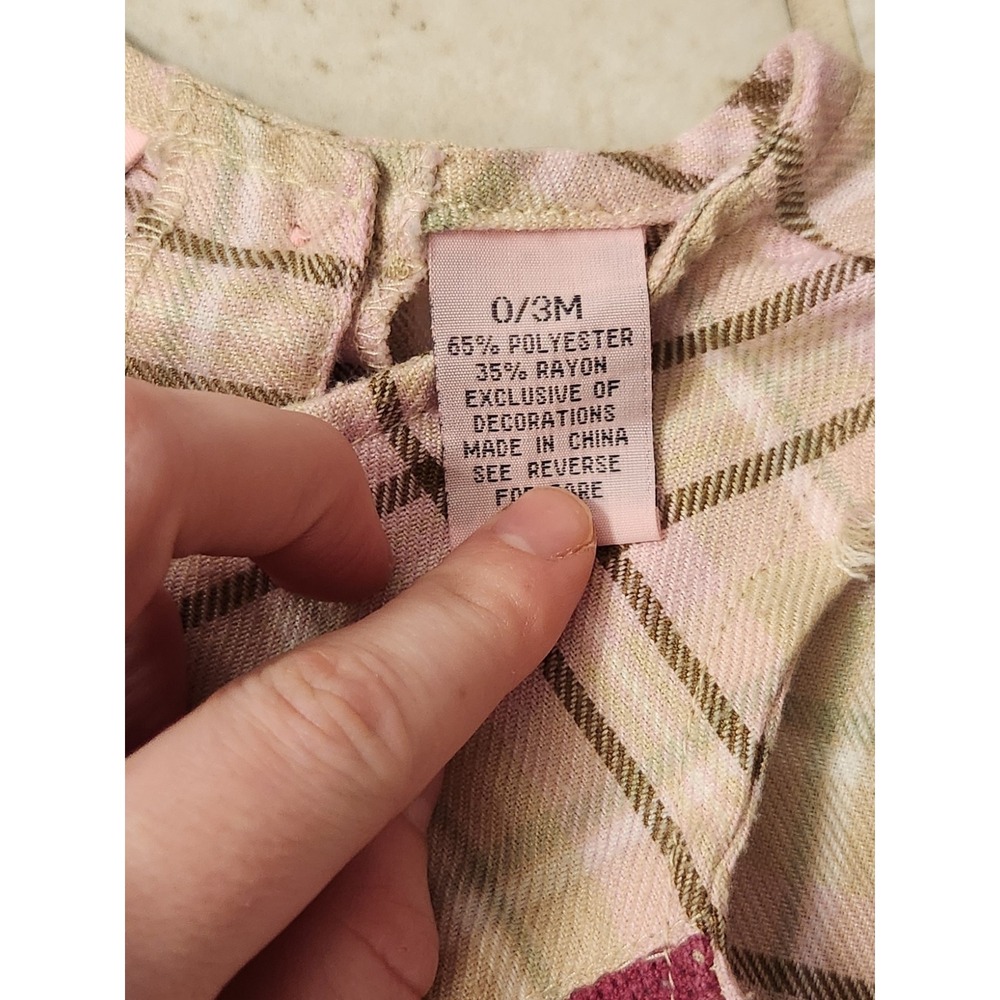 Baby Girl Dress Bundle 0-3 Months Floral Plaid Corduroy 3 Dresses - Picture 3 of 4